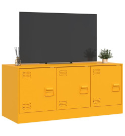 Meuble TV jaune moutarde 99x39x44 cm acier