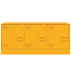 Meuble TV jaune moutarde 99x39x44 cm acier