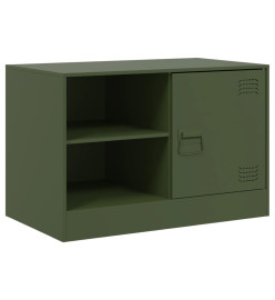 Meuble TV vert olive 67x39x44 cm acier