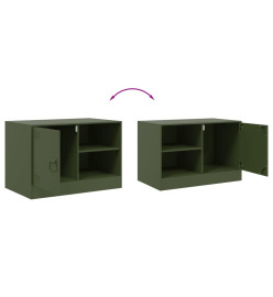 Meuble TV vert olive 67x39x44 cm acier