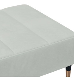 Repose-pied gris clair 77x55x31 cm velours