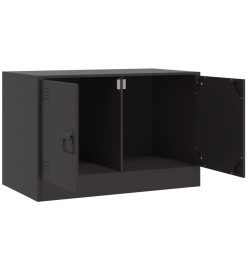 Meuble TV noir 67x39x44 cm acier