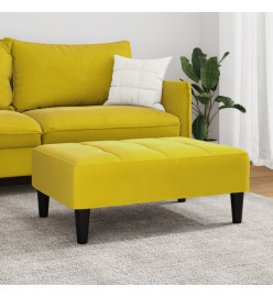 Repose-pied jaune 77x55x31 cm velours