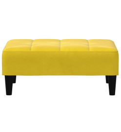 Repose-pied jaune 77x55x31 cm velours