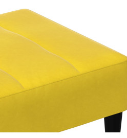 Repose-pied jaune 77x55x31 cm velours