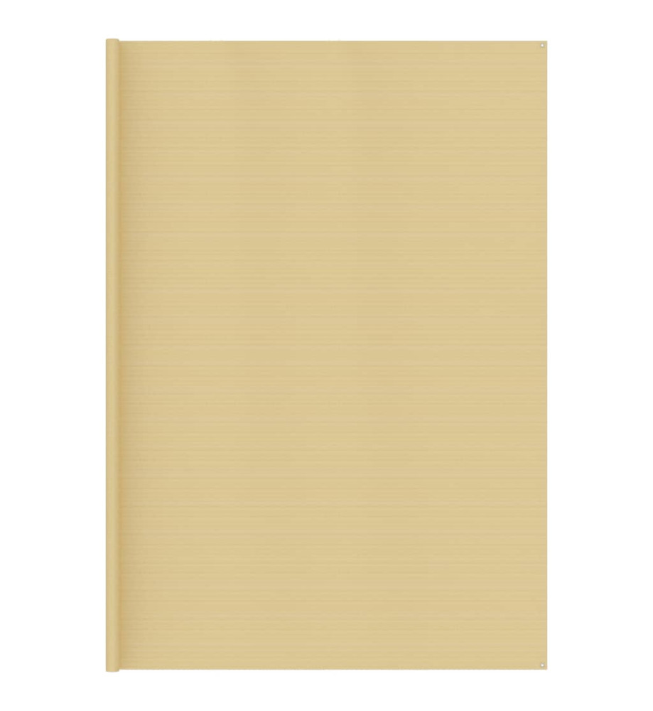 Tapis de tente beige 400x800 cm PEHD