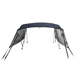 Toit bimini à 3 arceaux parois en maille 183x(154-167)x137 cm