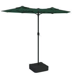 Parasol à double tête avec LED vert 316x240 cm