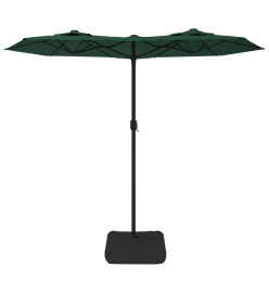 Parasol à double tête avec LED vert 316x240 cm