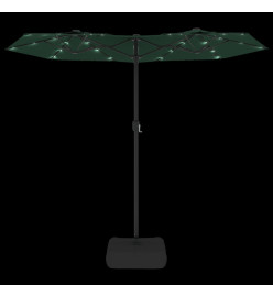 Parasol à double tête avec LED vert 316x240 cm