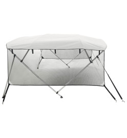 Toit bimini à 3 arceaux parois en maille 183x(185-198)x137 cm