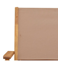 Ensemble à manger de jardin 5 pcs taupe tissu et bois massif