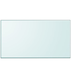 Dessus de table rectangulaire en verre trempé 1200 x 650 mm