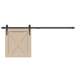 Kit mini de porte d'armoire coulissante 122 cm acier au carbone