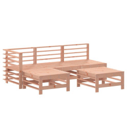 Salon de jardin 5 pcs avec coussins bois massif douglas