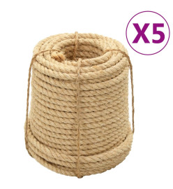 Cordes en sisal 5 pcs 20 mm 100 m