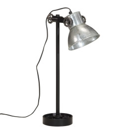 Lampe de bureau 25 W argent vintage 15x15x55 cm E27