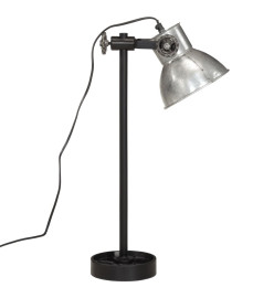 Lampe de bureau 25 W argent vintage 15x15x55 cm E27