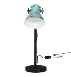 Lampe de bureau 25 W bleu délavé 17x17x60 cm E27