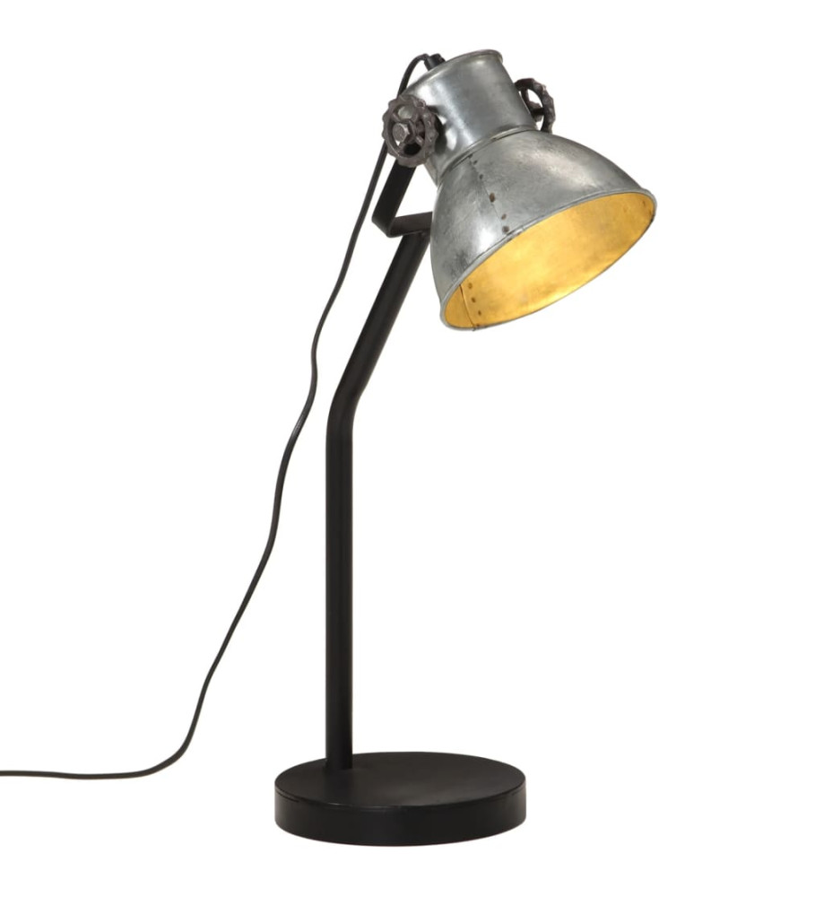 Lampe de bureau 25 W argent vintage 17x17x60 cm E27