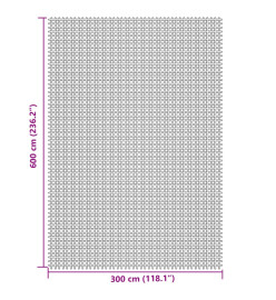 Tapis de sol de camping crème 6x3 m