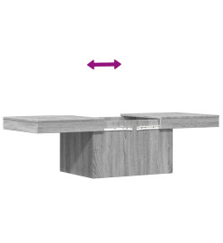Table basse sonoma gris 100x55x40 cm bois d'ingénierie