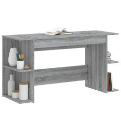 Bureau sonoma gris 140x50x75 cm bois d'ingénierie