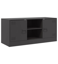 Meuble TV noir 99x39x44 cm acier