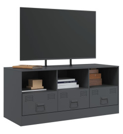 Meuble TV anthracite 99x39x44 cm acier