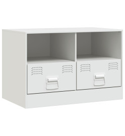 Meuble TV blanc 67x39x44 cm acier