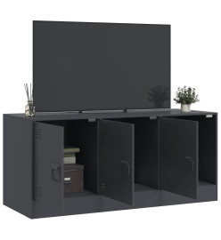 Meuble TV anthracite 99x39x44 cm acier