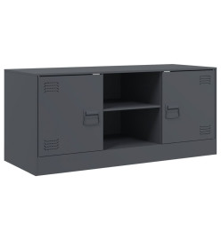 Meuble TV anthracite 99x39x44 cm acier