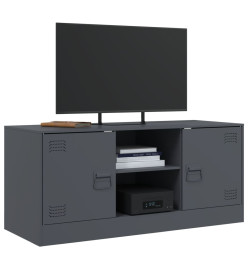 Meuble TV anthracite 99x39x44 cm acier