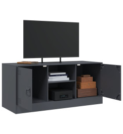 Meuble TV anthracite 99x39x44 cm acier