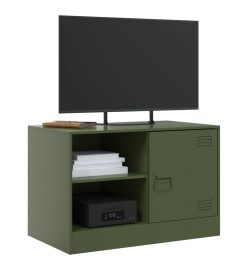 Meubles TV 2 pcs vert olive 67x39x44 cm acier