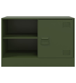 Meubles TV 2 pcs vert olive 67x39x44 cm acier