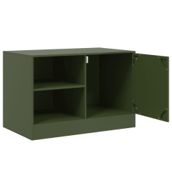 Meubles TV 2 pcs vert olive 67x39x44 cm acier