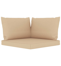 Salon de jardin 8 pcs avec coussins Beige