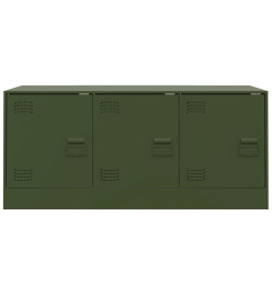 Meuble TV vert olive 99x39x44 cm acier