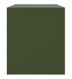 Meuble TV vert olive 99x39x44 cm acier