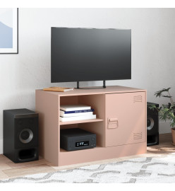 Meuble TV rose 67x39x44 cm acier