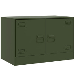 Meuble TV vert olive 67x39x44 cm acier