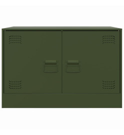 Meuble TV vert olive 67x39x44 cm acier