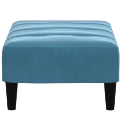 Repose-pied bleu 77x55x31 cm velours