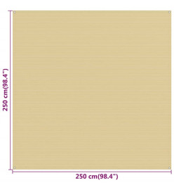 Tapis de tente beige 250x250 cm PEHD