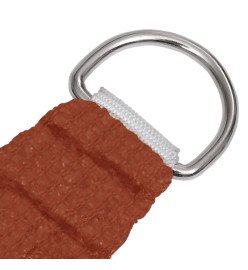 Voile d'ombrage 160 g/m² carré terre cuite 3,6x3,6 m PEHD