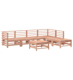 Salon de jardin 7 pcs avec coussins bois massif douglas