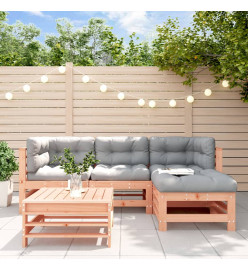 Salon de jardin 5 pcs avec coussins bois massif douglas