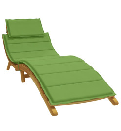 Coussin de chaise longue vert mélangé 186x58x3 cm tissu