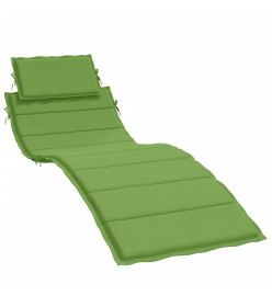 Coussin de chaise longue vert mélangé 186x58x3 cm tissu